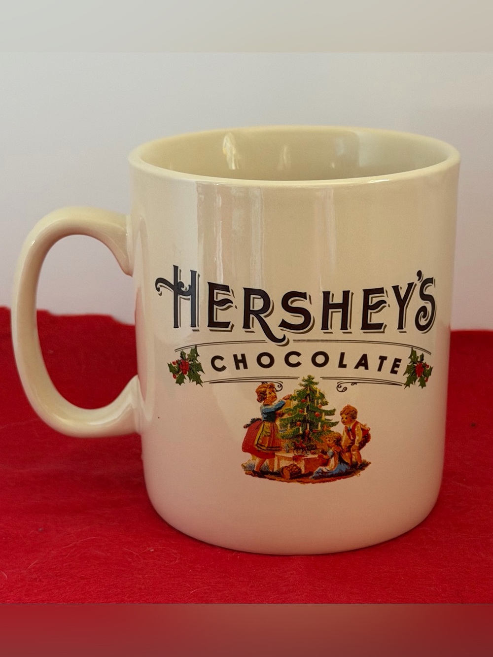 Vintage Hershey’s Jumbo 24 oz Cream White Holiday Chocolate Mug